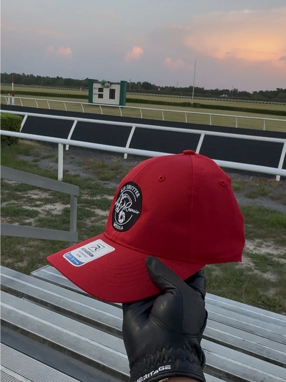 Richardson Red Baseball Cap with Air Shutter Media Patch